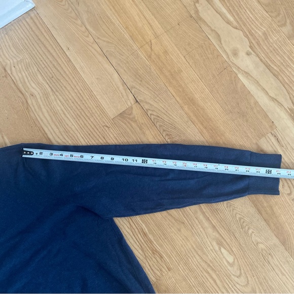 Peter Millar Navy Blue V Neck Sweater Cotton Golf Performance Holiday Work 2XL - Picture 9 of 10